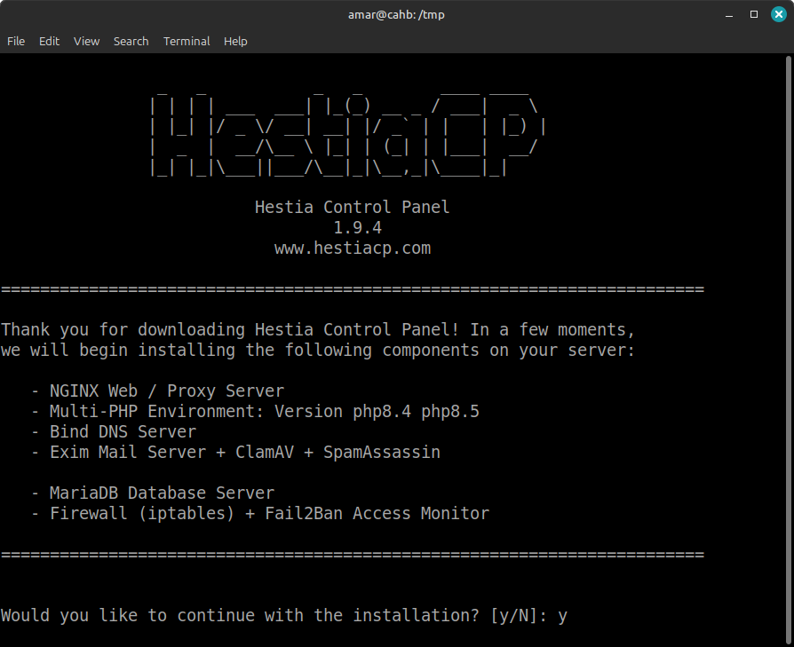HestiaCP – Open-Source Hosting Panel