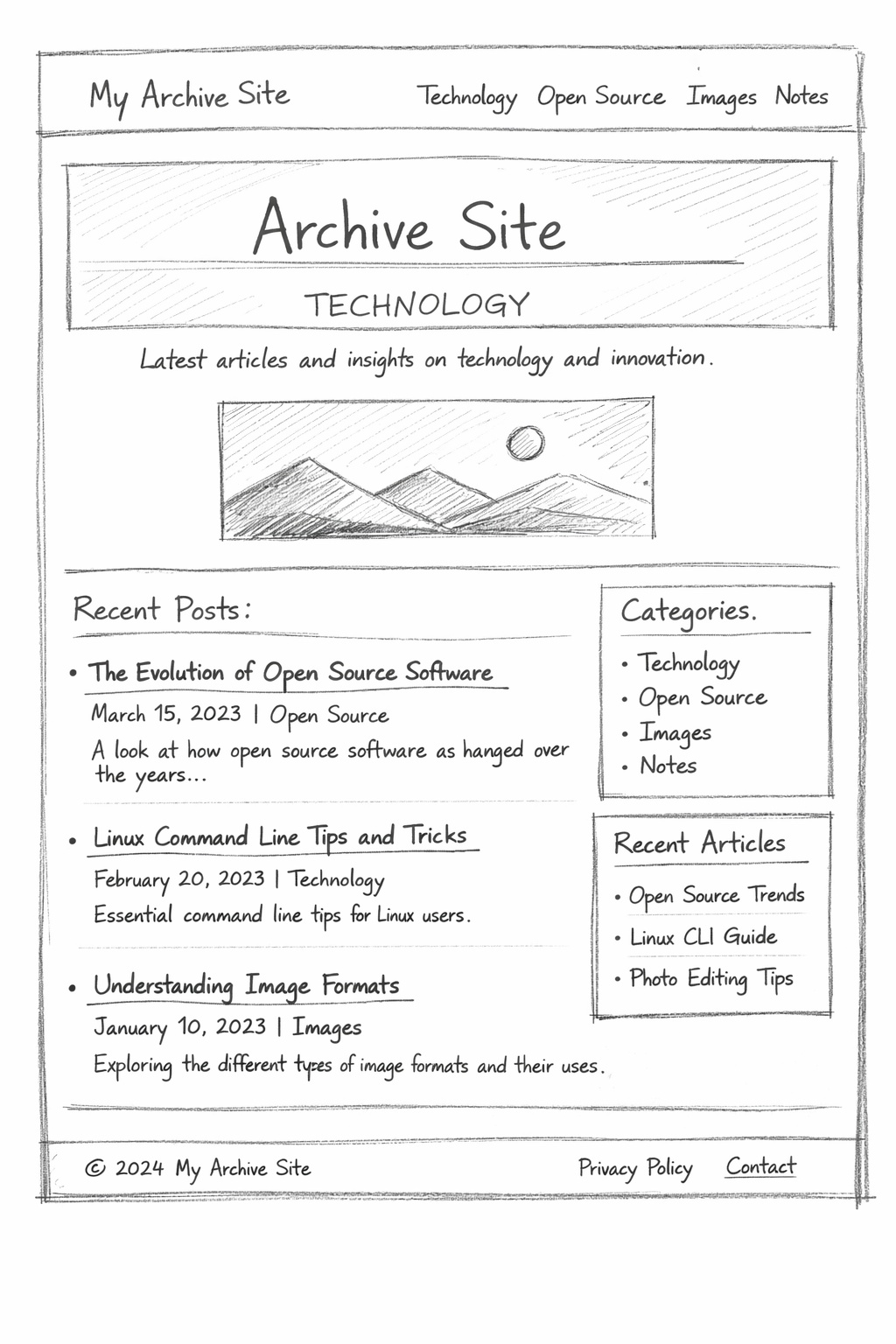 Lightweight Archive Site