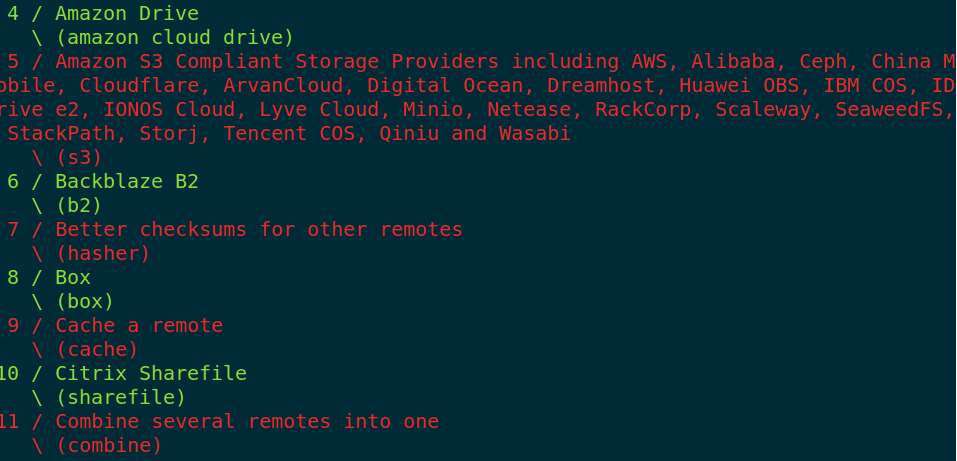RClone for backups
